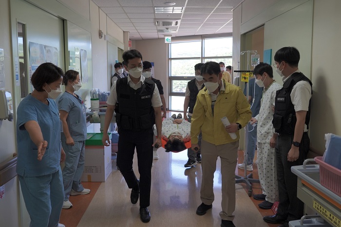 환자 안전 최우선, 병동 화재 대피훈련 실시